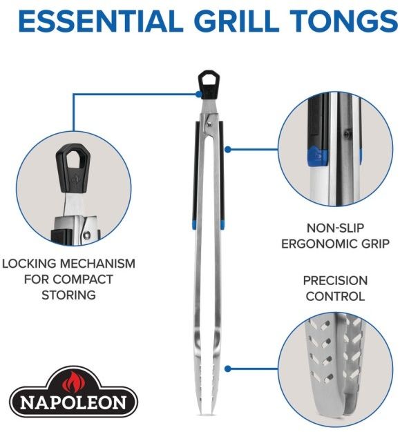 Napoleon Essential Series Grill Tongs-3