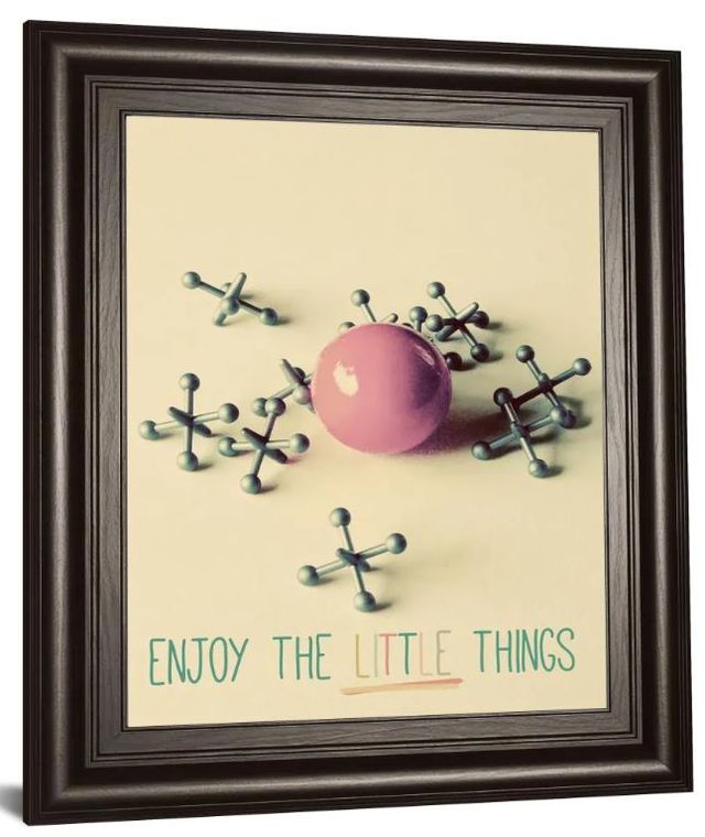Classy Art Enjoy the Little Things by Gail Peck Framed Print Wall Art-1