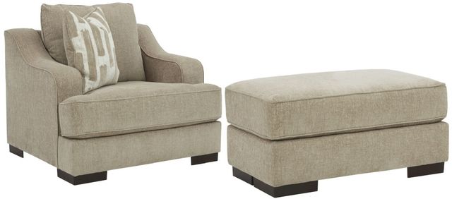 Benchcraft® Lessinger 2-Piece Pebble Chair and Ottoman Set-0