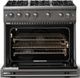 Viking® 5 Series 36" Damascus Gray Pro Style Gas (LP) Range with Polished Chrome Trim-1
