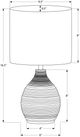 Monarch Specialties Inc. Ivory Resin/Ivory Shade Table Lamp -1