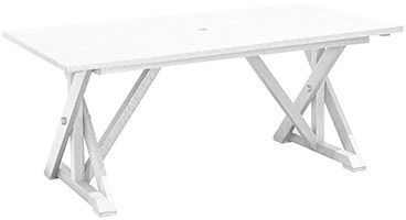 C R Plastics Harvest White Dining Table-0