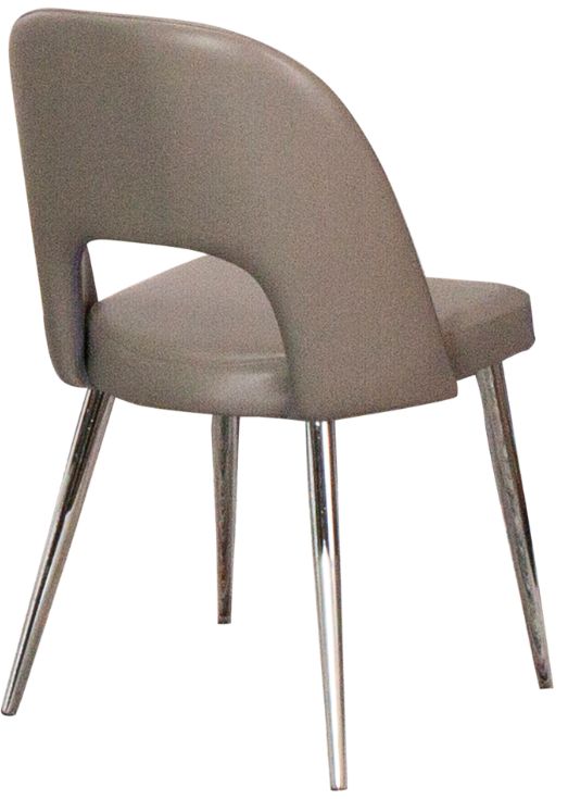 Cramco Mars Chrome/Mushroom Dining Side Chair-3