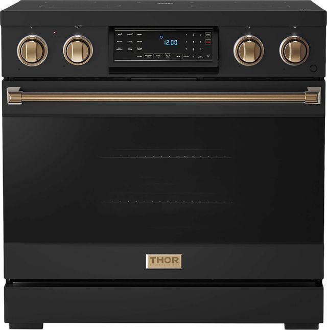 Thor Kitchen® Gordon Ramsay Series 36" Matte Black Pro Style Electric Range-0