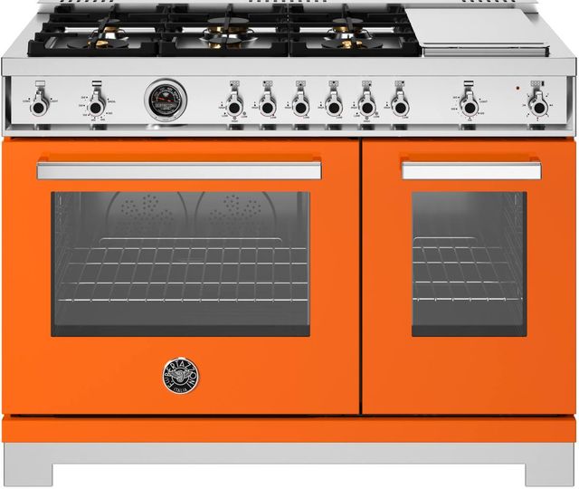 Bertazzoni Professional Series 48" Arancio Pro Style Gas Range-0