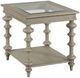 Hammary® Tigbee-Hamilton Glass Top Rectangular End Table with Timberwolf Base-0