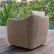 Uttermost® Sunset Oatmeal/Oyster White Fabric/Wicker Outdoor Swivel Lounge Chair-4