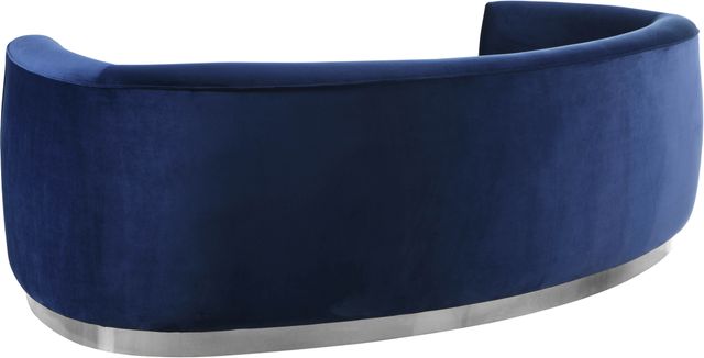Meridian Furniture Julian Navy/Chrome Velvet Sofa-1