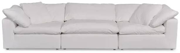 Moe's Home Collection Clay 3-Piece Cream White Modular Sectional Sofa-1