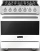 Viking® 3 Series 30" White Freestanding Natural Gas Range-0