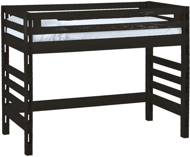 Crate Designs™ Furniture Espresso Full Ladder End Loft Bed-0