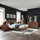 Liberty Furniture Century Modern Satin Walnut Queen Platform Bed-0