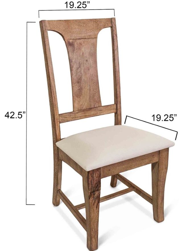 Home Trends & Design San Rafael Antique Oak Dining Chair-3
