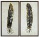 Olliix by Urban Habitat Gilded Feathers Yellow Printed Canvas with Gold Foil 2 Piece Set-0