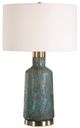 Uttermost® Dauphine Cracked Teal Table Lamp-0