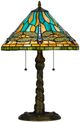 Cal® Lighting & Accessories Tiffany Antique Brass Table Lamp-0