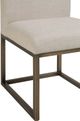 TOV Furniture Haute Beige Linen Chair in Brass-3