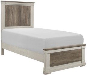 Mazin Furniture Arcadia 4 Piece White/Weathered Gray Twin Bedroom Set-1