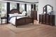 American Woodcrafters Rodanthe Cherry Brunette King Woven Panel Bed-1