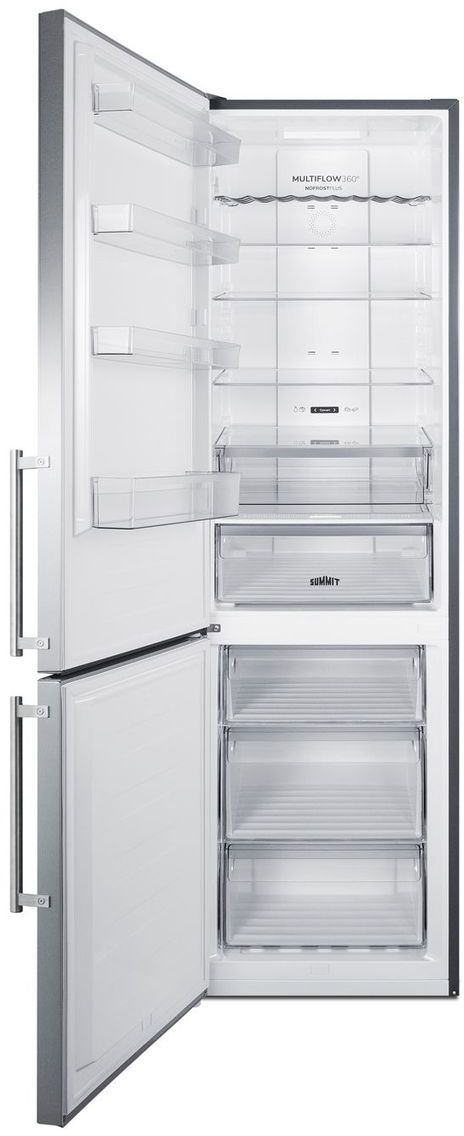 Summit® 11.72 Cu. Ft. Stainless Steel Counter Depth Bottom Freezer Refrigerator -2