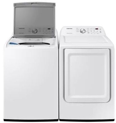 Samsung White Top Load Washer & Electric Dryer Laundry Pair-3