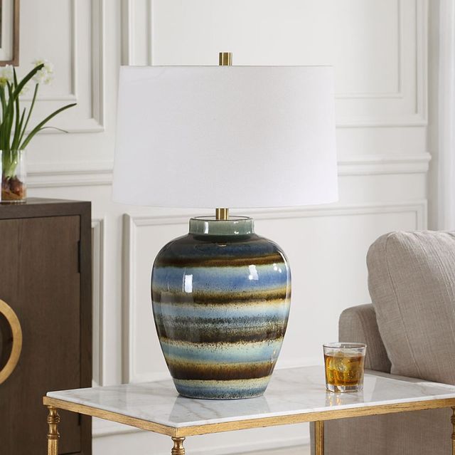 Uttermost® Judarn Blue/Rust Brown Table Lamp-1