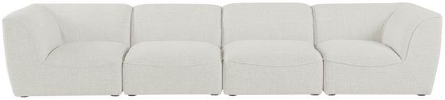 Meridian Furniture Miramar 4-Piece Cream 142" Upholstered Modular Sofa-1