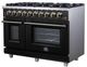 FORNO® Massimo Series Alta Qualita 48" Black Pro Style Gas Range-3