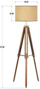 Pacific Coast® Lighting Tripod Antique Brass/Walnut Floor Lamp-3