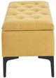 Pouf de rangement rectangulaire Tyler en tissu jaune Inspire®-2