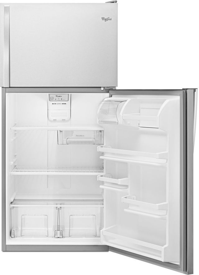 Whirlpool® 18.2 Cu. Ft. Monochromatic Stainless Steel Top Freezer Refrigerator-2
