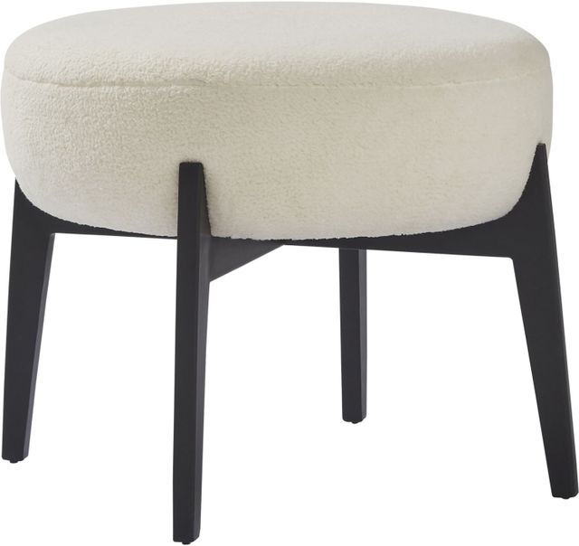 Tabouret Micha en Sherpa blanc de Renwil®