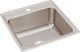 Elkay Lustertone® Classic Lustrous Satin 22" x 22" x 10-1/8" 1-Hole Single Bowl Drop-In Sink-0