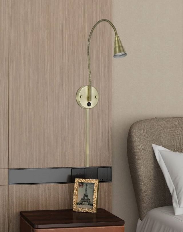 Cal® Lighting & Accessories Rust Wall Mount Gooseneck Lamp-2