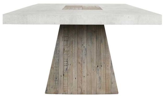 Classic Home Grange Antique White 94" Dining Table with Natural Base-3