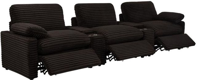Coaster® Collins 5-Piece Chocolate Brown Power Reclining Home Theater-3