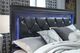 Global Furniture USA Pompei Metallic Gray Queen Panel Bed with LED-2