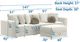 Jackson Furniture Jazzy 4-Piece Bone Small Spaced Sectional with Storage Ottoman-5