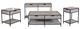 Horizon Home® Edgewood Gray Rectangular Side Table with Black Metal Frame -1