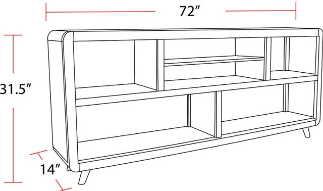 Parker House® Escape Glazed Natural Oak 72'' Open Multi-Purpose Console-2