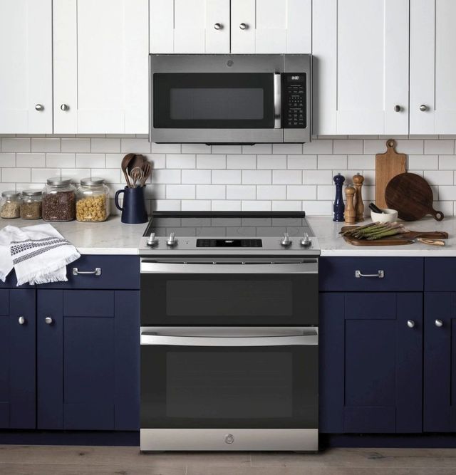 GE® 30" Slide In Electric Convection Double Oven Range-5