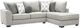 Albany Industries 2-Piece Glenrock Gray Right-Arm Facing Sectional-0