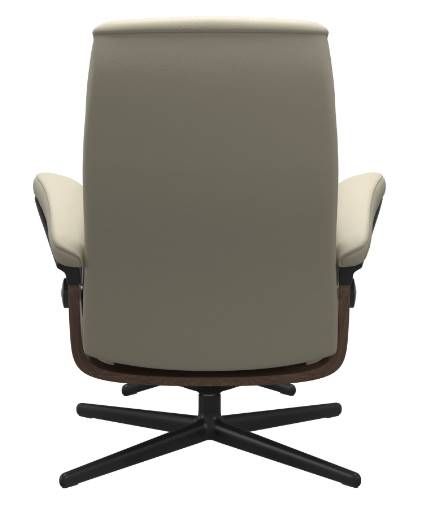 Stressless® by Ekornes® Customizable Opal Small Manual Recliner and Ottoman with Cross Base-2