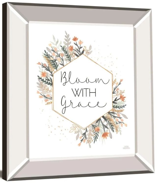 Classy Art Spring Blooms V by Laura Marshall Mirror Framed Wall Art-1