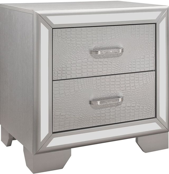 Homelegance® Aveline Silver Nightstand-0