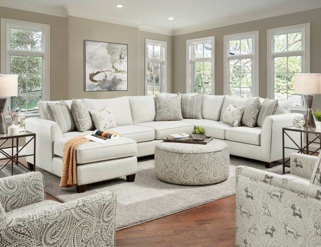 Fusion Furniture Homecoming Stone 3-Piece Sectional Sofa-1