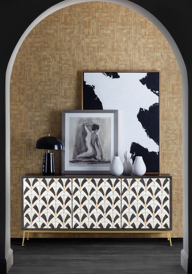 Hooker® Furniture Melange Renee Black/White Credenza-1