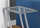 Monarch Specialties Inc. Tempered Glass Top Accent Table with Z-Shaped Silver Metal Base -2