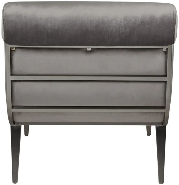 Michael Amini® Roxbury Park Gray/Stainless Steel Chaise-3