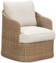 TOV Furniture Axel Brown/Cream Aluminum/Boucle/Wicker Outdoor Accent Chair-0